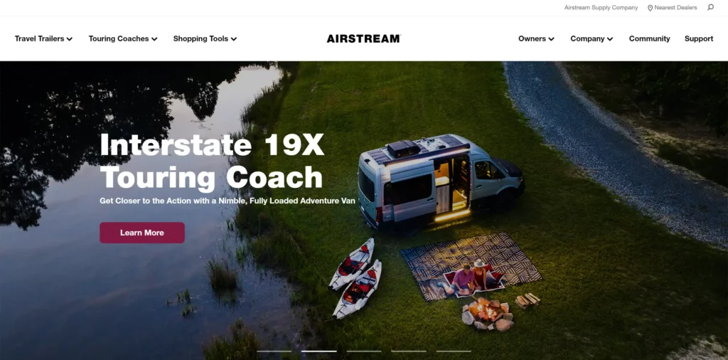 Airstream-wordpress-website-screenshot