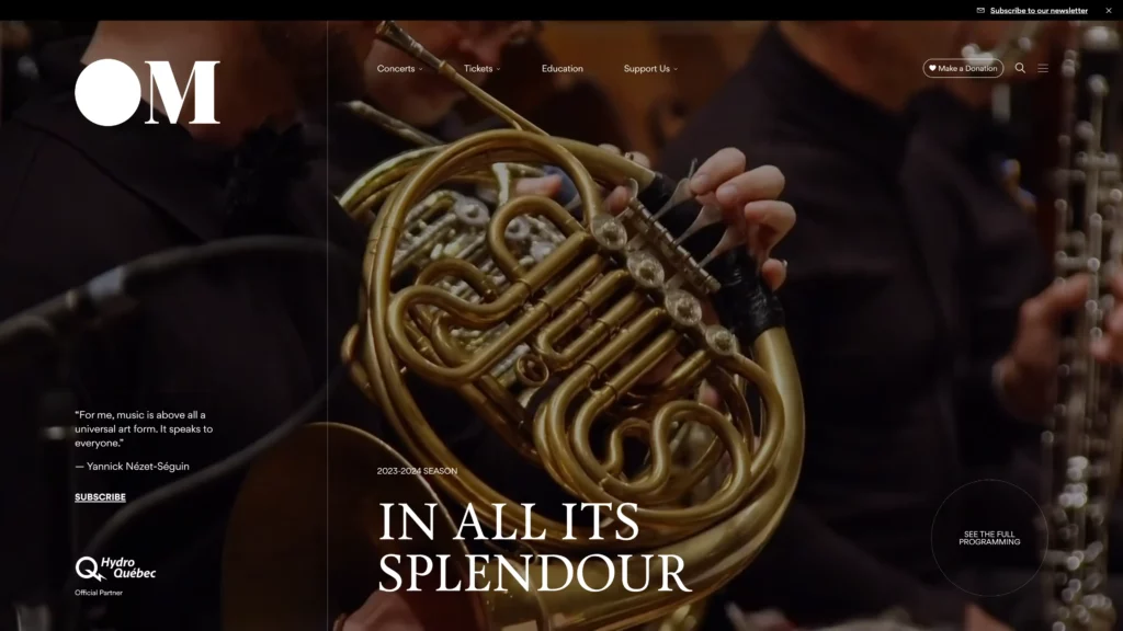 Orchestre-Métropolitain-wordPress-website-screenshot
