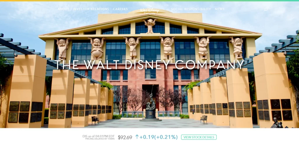 The-walt-Disney-Company-wordpress-website-screenshot