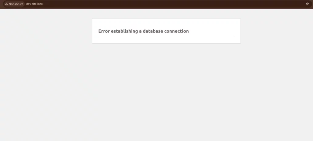 Error Setting a Database Connection