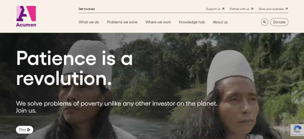 acumen home page