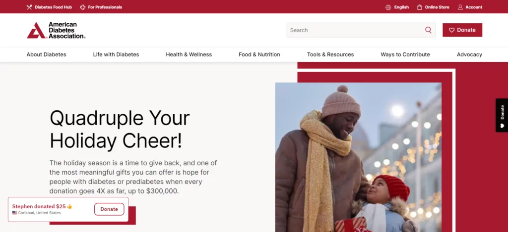 american diabetes association home page
