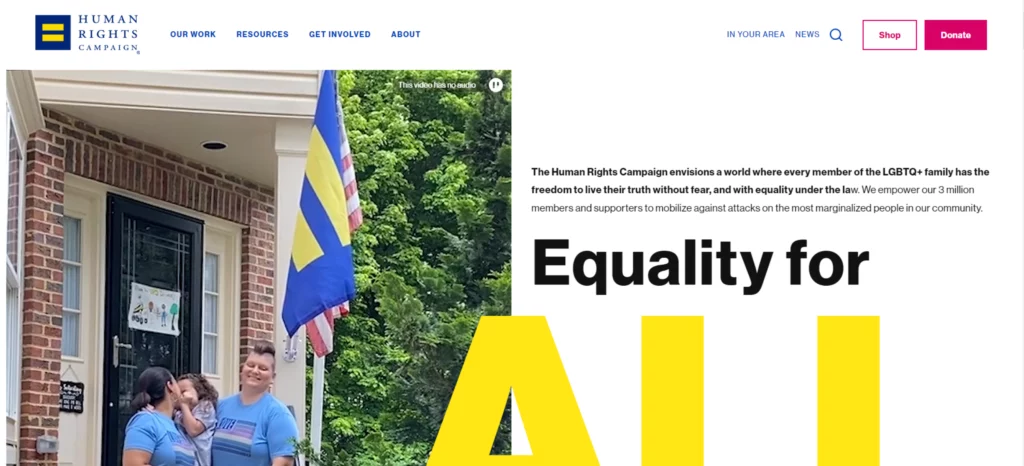 human rights campaign home page