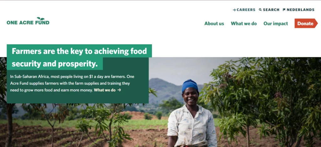 one acre fund home page