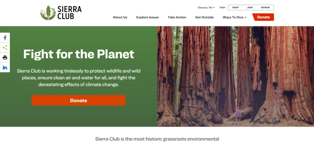 sierra club home page