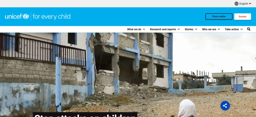 unicef home page