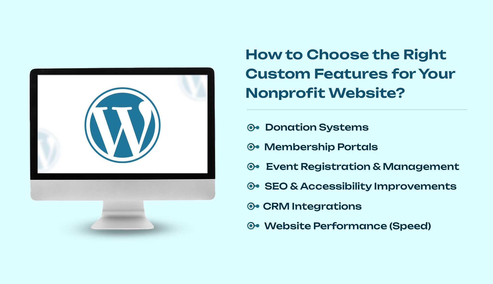 right custom features for your nonprofit website