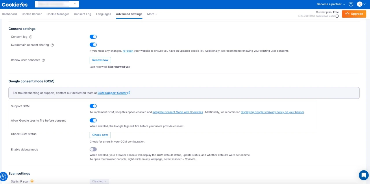 advanced settings screenshot