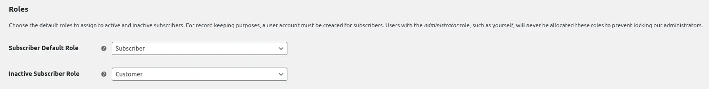 role settings screenshot