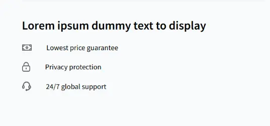 lorem ipsum dummy text display