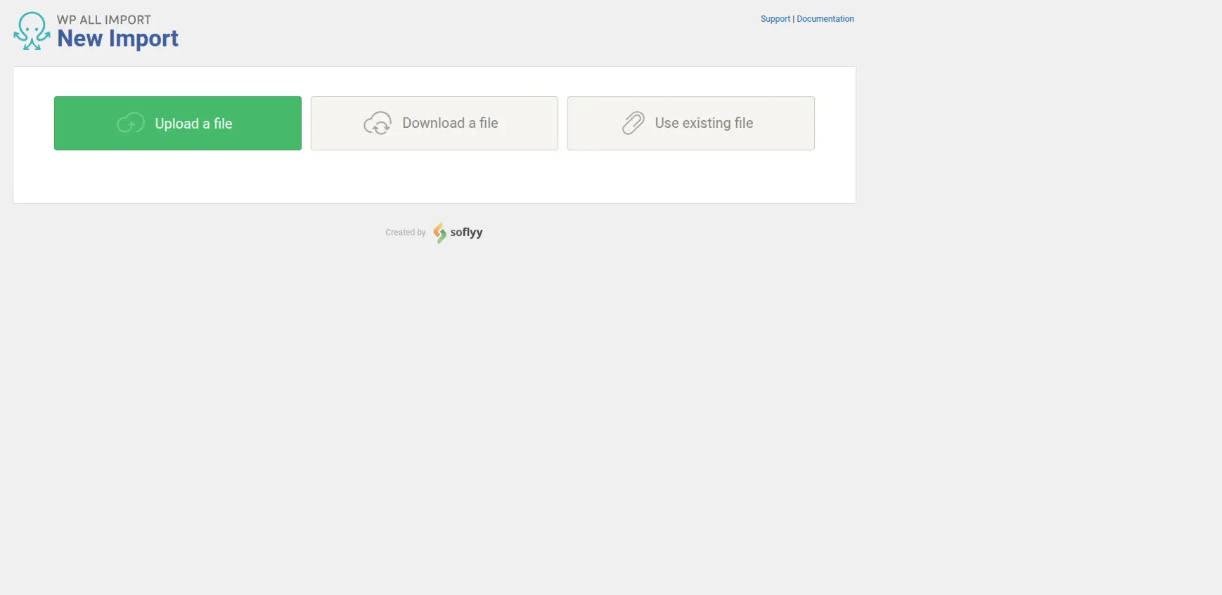 screenshot of the Upload a file tab