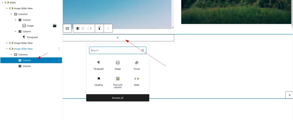 slider-content-adding-to-a-new-column