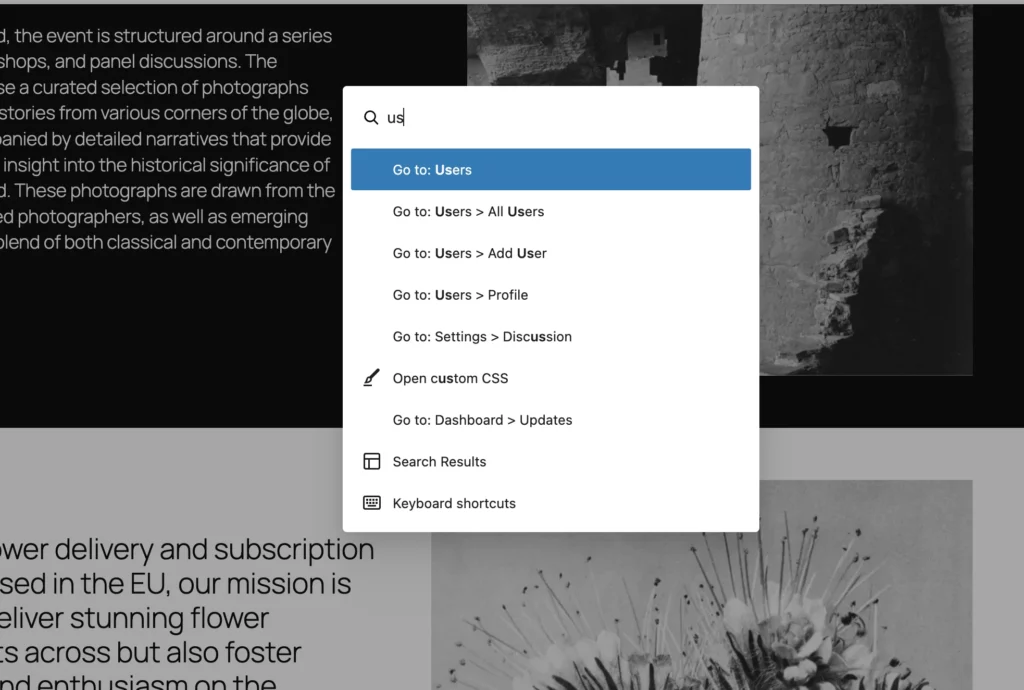command palette everywhere