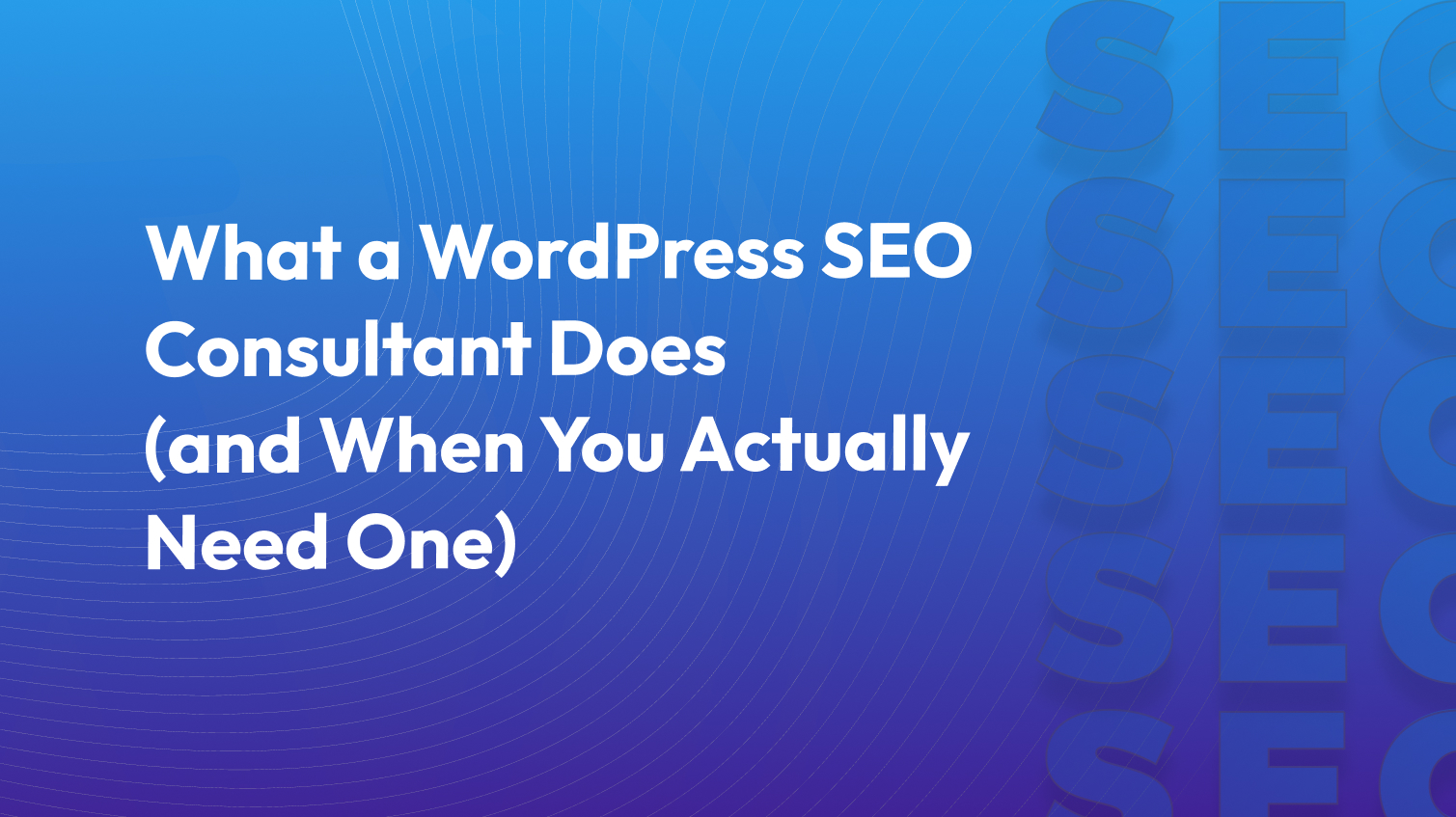 WordPress SEO consultant